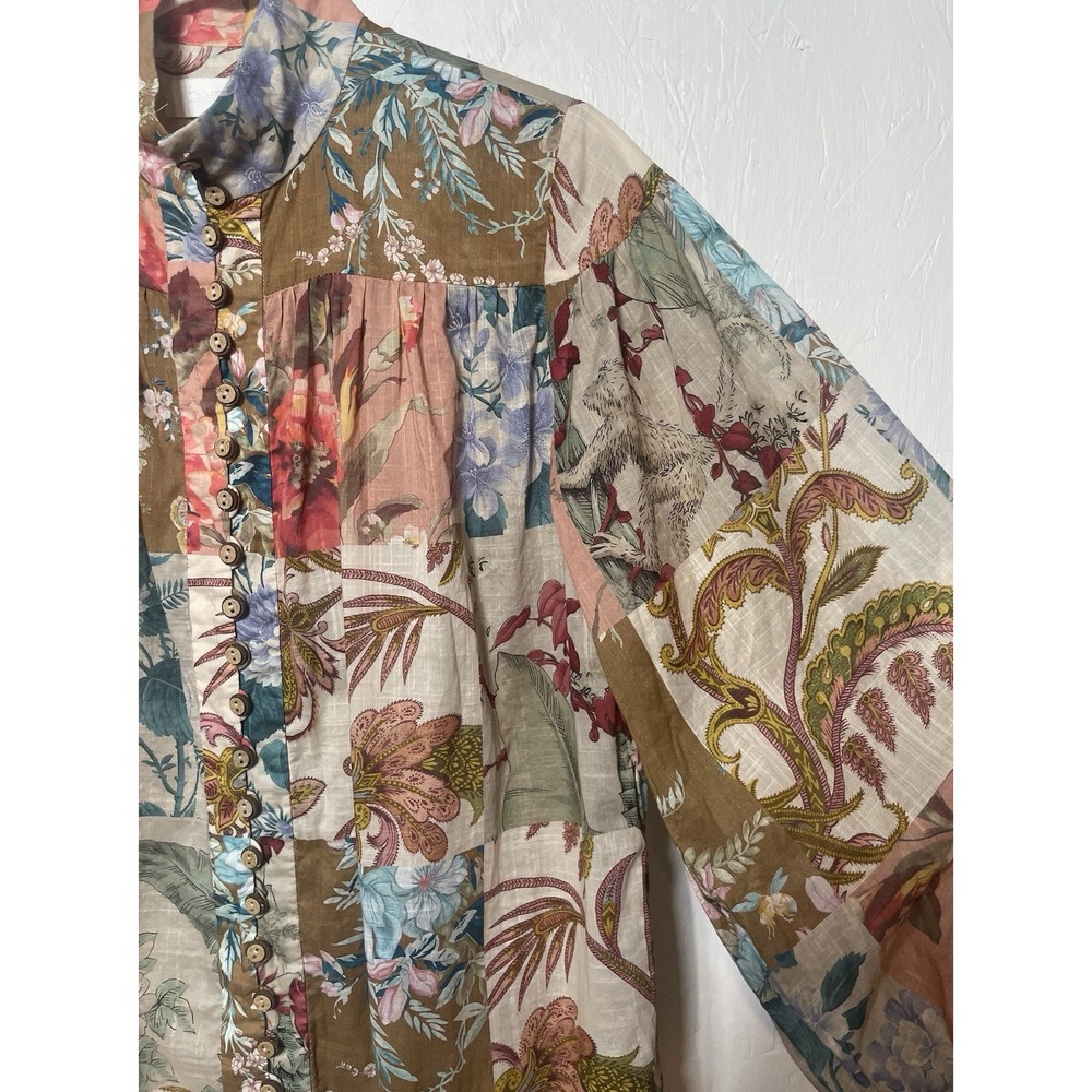 Zimmerman Multi-Colored Patchwork Printed Dress W… - image 7